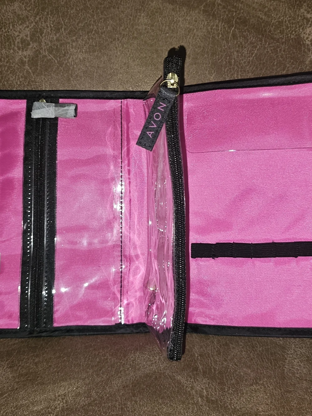 Avon Quilted Black Women's Cosmetic Pouch